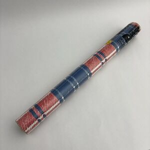 Vintage ADORN Self Adhesive Vinyl Roll Shelf Liner Blue Red Plaid Stamp